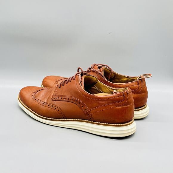 Cole Haan Shoes Mens 12 Brown Leather Grand OS Wingtip Oxford Dress Brogue main image 8